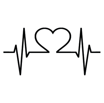 Sticker électrocardiogramme cœur